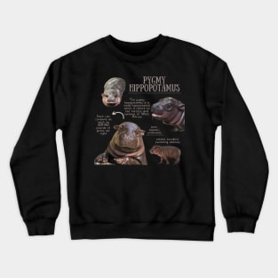 Animal Facts - Pygmy Hippopotamus Crewneck Sweatshirt